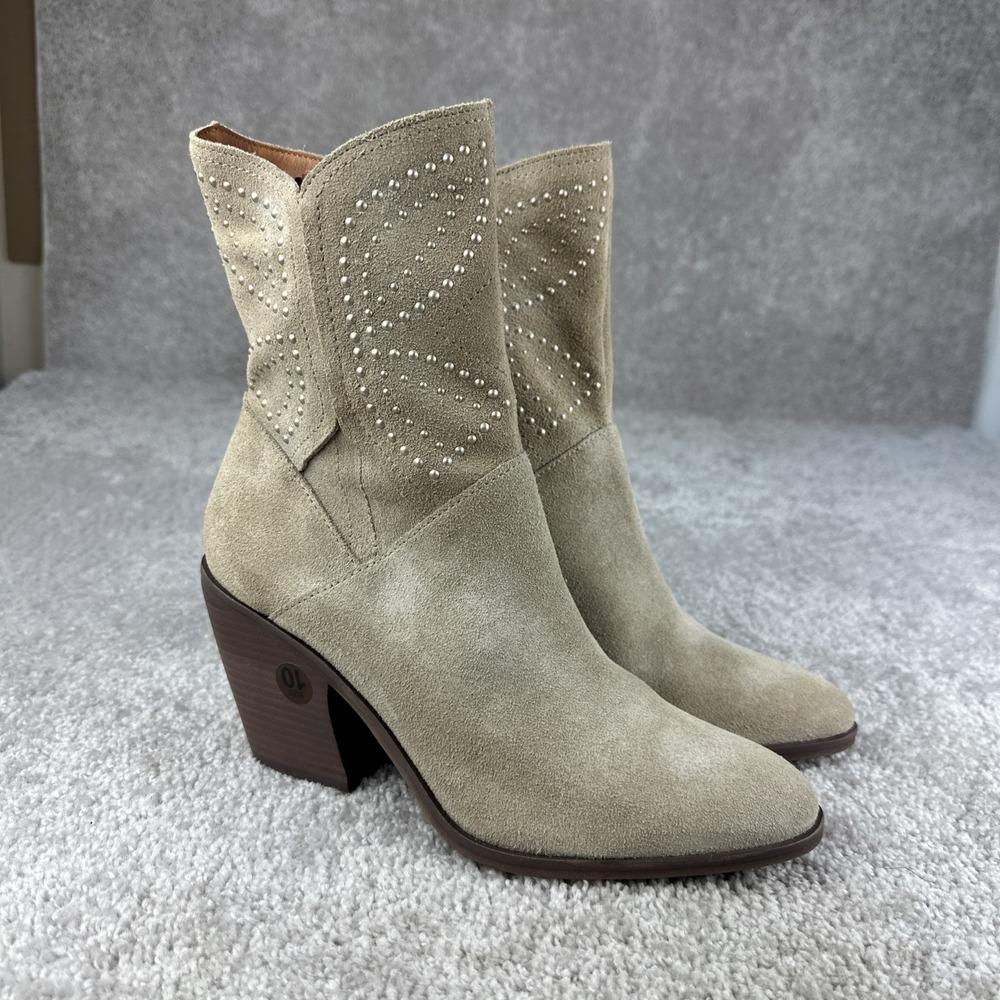 Lucky Brand Lakelon‎ Suede Western Booties Women's Size 10 M Cowgirl Boho